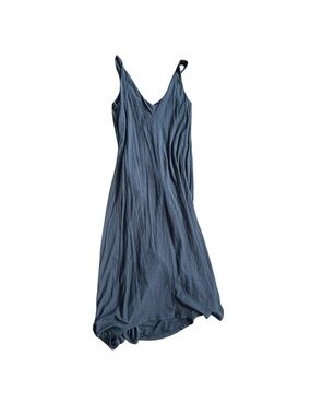 James Perse Sleeveless Midi Dress French Navy Blue Large 3